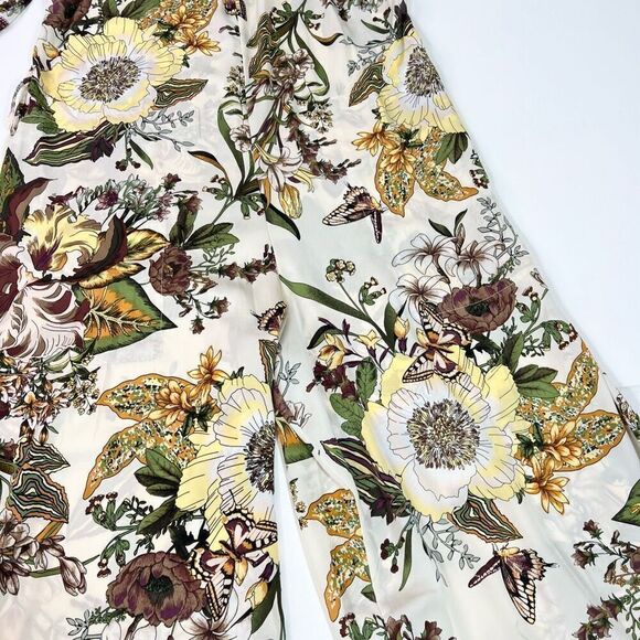 Tiny Anthropologie Jumpsuit Womens Large Floral Lace NWT wide leg bloomcore 70s - Picture 3 of 16